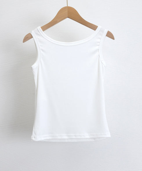 タンクトップ Uネック 韓国風 重ね着 レース付き リブタンクトップ 大人カジュアル ノースリーブ夏服 カットソー 可愛い肌着 フィット 着回しインナートップス 77JHUI-001