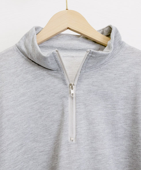 スウェットシャツ ハーフジップトレーナー 春秋薄手 プルオーバー ハイネック 長袖トレーナー ゆったり カジュアル ルームウェア 韓国風 無地 カットソー 通学 77JIAZI-001