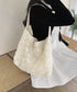 トートバッグ 大容量 レースバッグ 花柄 軽量 a4対応 肩掛けバッグ おしゃれ 手提げ 2wayかばん 柔らかい 刺しゅうバッグ 大人可愛い シンプル鞄 韓国風 77JXF-001