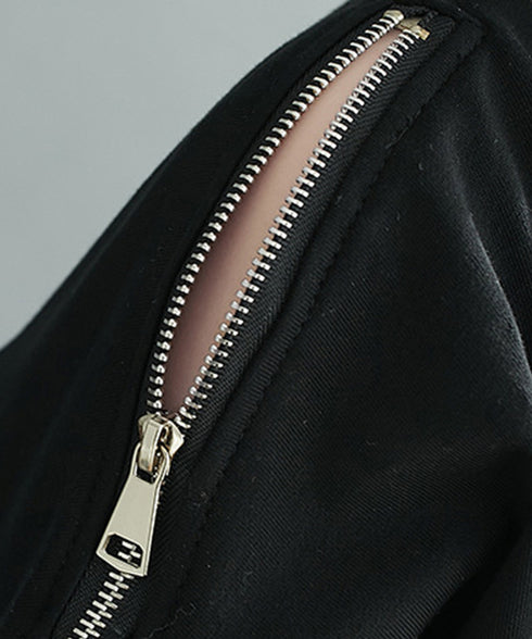 トレーナー オープンショルダー 無地 スウェット クルーネック 肩出しトップス 薄手 ゆったり セクシー ファスナー 大人カジュアル 体型カバー カットソー 77LAIMQ-001