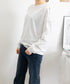 トレーナー オープンショルダー 無地 スウェット クルーネック 肩出しトップス 薄手 ゆったり セクシー ファスナー 大人カジュアル 体型カバー カットソー 77LAIMQ-001