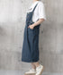 サロペット デニムワンピース 体型カバー オールインワン スリット入り ゆったり オーバーオール 韓国風 ロングワンピース ポケット付き 大人カジュアル服 重ね着 77LPW-003