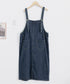 サロペット デニムワンピース 体型カバー オールインワン スリット入り ゆったり オーバーオール 韓国風 ロングワンピース ポケット付き 大人カジュアル服 重ね着 77LPW-003
