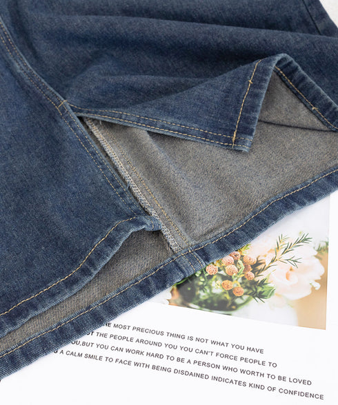 サロペット デニムワンピース 体型カバー オールインワン スリット入り ゆったり オーバーオール 韓国風 ロングワンピース ポケット付き 大人カジュアル服 重ね着 77LPW-003