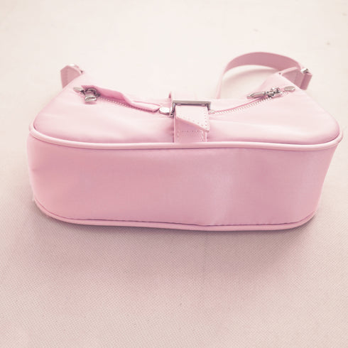 ショルダーバッグ 小さめ ホーボバッグ ミニ三日月型かばん フェイクポケット 斜めがけかばん 2way ボディバッグ ハーフムーンバッグ お洒落 ミニバッグ 77LUOBAO-002