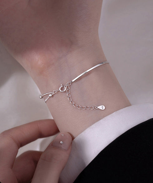 五角星モチーフ 2連チェーンブレスレット コンビブレスレット シルバー ラインストーン アクセサリー キラキラ 重ね付け 華奢 ギフト 女子会 細めチェーンお洒落 77LUYI-002
