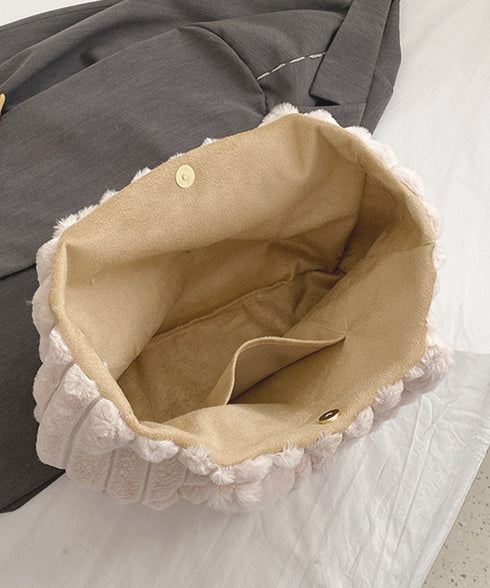 トートバッグ 秋冬 ファーバッグ 大容量 肩掛けバッグ ふわふわ a4対応 ハンドバッグ 大人可愛い 通勤通学 手提げかばん 縦ライン エコファーバッグ 2way 77MENGL-002