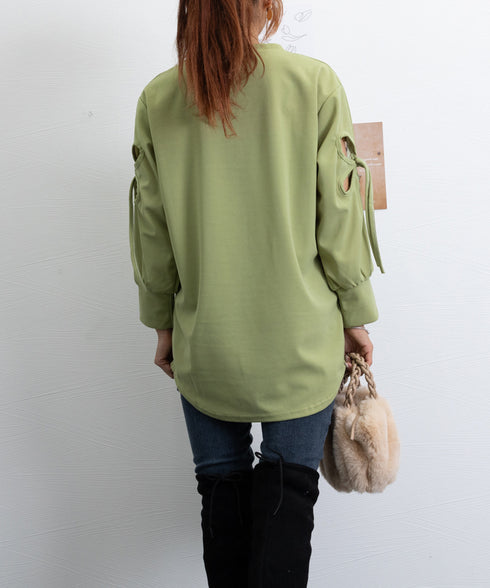 Tシャツカットソー ゆったりトップス レディース 体型カバー ロングTシャツ クルーネック 春秋 カジュアル プルオーバー 無地 大人可愛い ロンティー 77MIYAGE-001