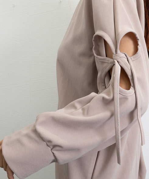 Tシャツカットソー ゆったりトップス レディース 体型カバー ロングTシャツ クルーネック 春秋 カジュアル プルオーバー 無地 大人可愛い ロンティー 77MIYAGE-001