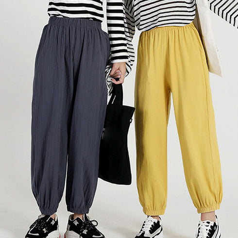 ジョガーパンツ スウェットパンツ 春夏 ボトムス レディース 九分丈 裾絞り ゆったり ズボン ウエストゴム 部屋着 77RTENG-004