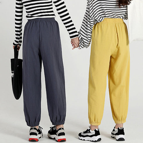 ジョガーパンツ スウェットパンツ 春夏 ボトムス レディース 九分丈 裾絞り ゆったり ズボン ウエストゴム 部屋着 77RTENG-004
