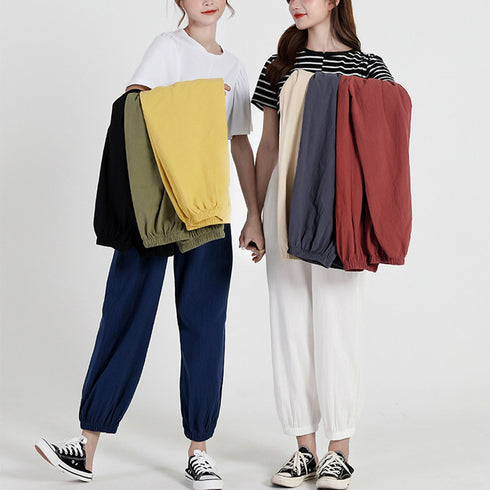 ジョガーパンツ スウェットパンツ 春夏 ボトムス レディース 九分丈 裾絞り ゆったり ズボン ウエストゴム 部屋着 77RTENG-004