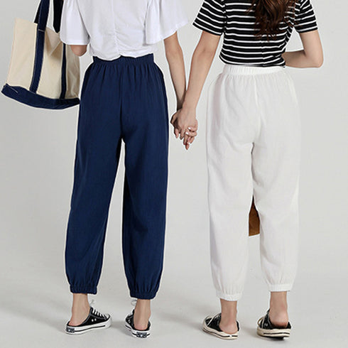 ジョガーパンツ スウェットパンツ 春夏 ボトムス レディース 九分丈 裾絞り ゆったり ズボン ウエストゴム 部屋着 77RTENG-004