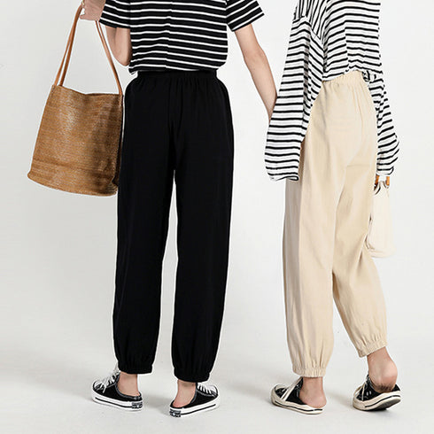 ジョガーパンツ スウェットパンツ 春夏 ボトムス レディース 九分丈 裾絞り ゆったり ズボン ウエストゴム 部屋着 77RTENG-004