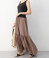 ロングスカート シフォン 裏地付き 春夏 ティアードスカート ウエストゴム 韓国風 フレアスカート フェミニン Aライン マキシスカート ギャザー入り 体型カバー 77RTENG-009