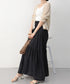 ロングスカート シフォン 裏地付き 春夏 ティアードスカート ウエストゴム 韓国風 フレアスカート フェミニン Aライン マキシスカート ギャザー入り 体型カバー 77RTENG-009