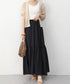 ロングスカート シフォン 裏地付き 春夏 ティアードスカート ウエストゴム 韓国風 フレアスカート フェミニン Aライン マキシスカート ギャザー入り 体型カバー 77RTENG-009
