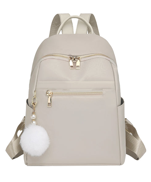 リュックサック 軽量 ファーチャーム付き レディース バックパック 大容量 デイパック 通勤通学 多収納 肩掛けバッグ 韓国風 大人可愛い 2wayナイロンかばん 77WENYU-002