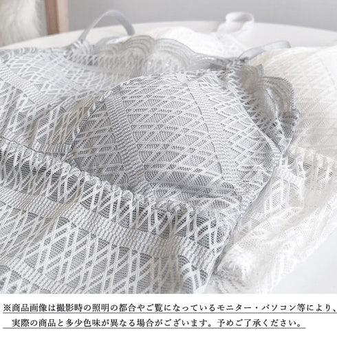 キャミソール ショート丈 タンクトップ ノンワイヤーブラ 透け感 カップ付きインナー セクシー ブラジャー レース 韓国風 おしゃれ ブラキャミ ブラトップ 77XF-010