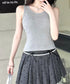 タンクトップ カップ付き インナーウェア 背中見せタンク レディース ノンワイヤー セクシー 夏服 ノースリーブトップス バックオープン 重ね着 カジュアル 肌着 77XF-016