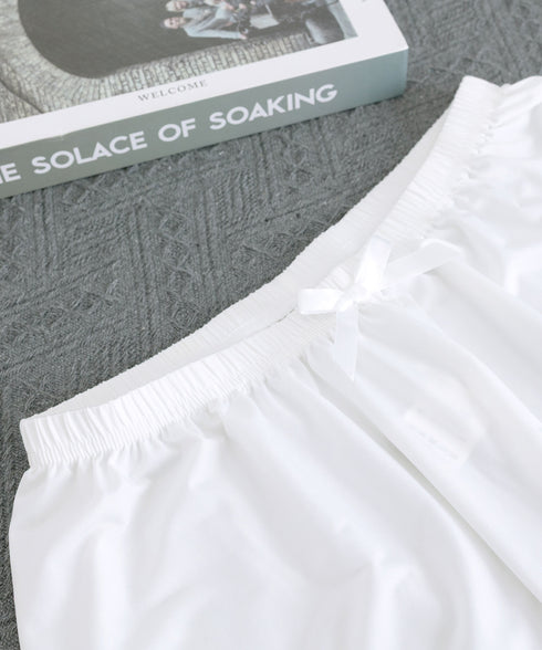 ペチコート レース切り替え下着 見せパン ウエストゴム ペチコートパンツ サラサラ 涼しい キュロット ショート丈 チラ見え防止 インナーウェア 楽ちん 薄手肌着 77XF-018