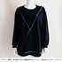 ロングtシャツ カットソー 春秋冬 無地 レディース トップス 体型カバー ファスナー付き 肌見せ ゆったり スウェット オルチャン ラウンドネック トレーナー 77XIAOHD-009