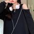 ロングtシャツ カットソー 春秋冬 無地 レディース トップス 体型カバー ファスナー付き 肌見せ ゆったり スウェット オルチャン ラウンドネック トレーナー 77XIAOHD-009