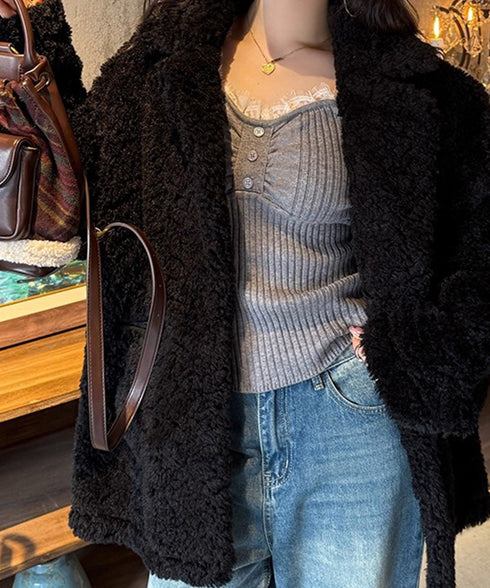 ニットトップス レースネック 長袖 秋冬 リブニット フェミニン 重ね着インナー 大人可愛い ニットカットソー 細見え Uネック 韓国風 無地ニットウェア 着回し 77XIAOHD-010