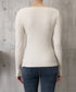 ニットトップス レースネック 長袖 秋冬 リブニット フェミニン 重ね着インナー 大人可愛い ニットカットソー 細見え Uネック 韓国風 無地ニットウェア 着回し 77XIAOHD-010