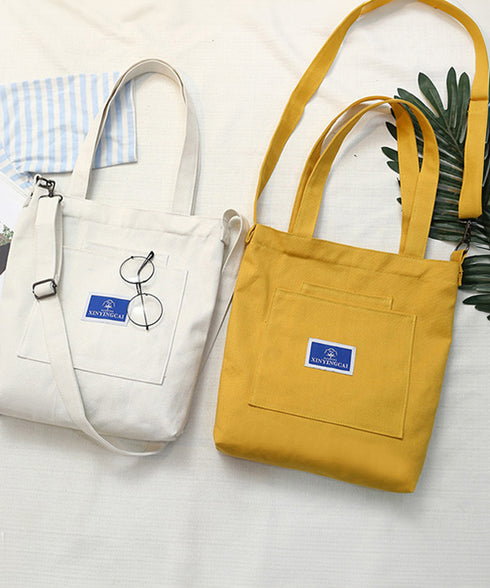 キャンバストートバッグ 大容量 A4 ショルダーバッグ 軽量 カジュアル 2way鞄 通学 肩掛けバッグ 韓国ファッション 斜めがけ エコバッグ お出掛け 77YCAI-001