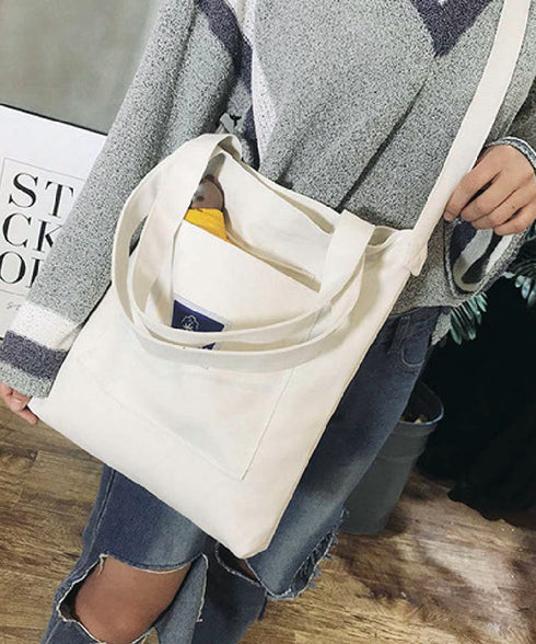 キャンバストートバッグ 大容量 A4 ショルダーバッグ 軽量 カジュアル 2way鞄 通学 肩掛けバッグ 韓国ファッション 斜めがけ エコバッグ お出掛け 77YCAI-001