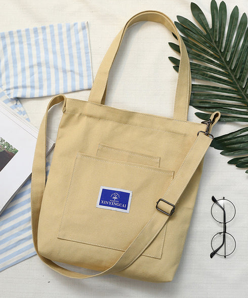 キャンバストートバッグ 大容量 A4 ショルダーバッグ 軽量 カジュアル 2way鞄 通学 肩掛けバッグ 韓国ファッション 斜めがけ エコバッグ お出掛け 77YCAI-001