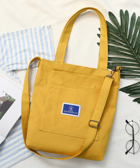 キャンバストートバッグ 大容量 A4 ショルダーバッグ 軽量 カジュアル 2way鞄 通学 肩掛けバッグ 韓国ファッション 斜めがけ エコバッグ お出掛け 77YCAI-001