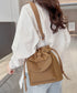 ショルダーバッグ 2wayバケットバッグ 軽量 キャンバスショルダー 韓国風 斜めがけバッグ 大人カジュアル 手提げバッグ ドローストリング 帆布BAG スクエア 77YD-001