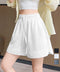 ショートパンツ ウエストゴム レディース 短パン ハイウエスト 韓国風夏服 Aラインボトムス ポケット付き 大人カジュアル 半ズボン 楽ちん ゆったりハーフパンツ 77YIDUN-001