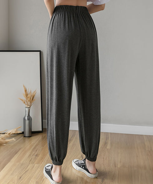 ジョガーパンツ ウエストゴム ゆったり レディース ボトムス 裾ゴム 体型カバー ダンス衣装 ヒップホップ 部屋着 カジュアル 春夏ズボン 無地 イージーパンツ 77ZHBB-001