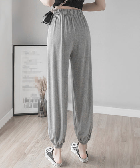 ジョガーパンツ ウエストゴム ゆったり レディース ボトムス 裾ゴム 体型カバー ダンス衣装 ヒップホップ 部屋着 カジュアル 春夏ズボン 無地 イージーパンツ 77ZHBB-001