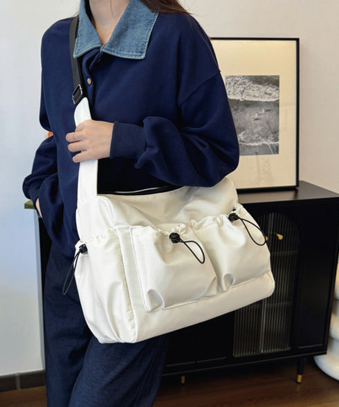 ショルダーバッグ 大容量 ユニセックス鞄 多収納肩掛けバッグ A4対応 マザーズバッグ 韓国ファッション カジュアル 通勤通学 斜めがけバッグ ファスナー開閉 77ZHONGZ-001