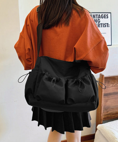 ショルダーバッグ 大容量 ユニセックス鞄 多収納肩掛けバッグ A4対応 マザーズバッグ 韓国ファッション カジュアル 通勤通学 斜めがけバッグ ファスナー開閉 77ZHONGZ-001