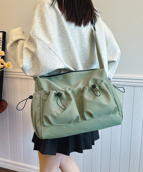 ショルダーバッグ 大容量 ユニセックス鞄 多収納肩掛けバッグ A4対応 マザーズバッグ 韓国ファッション カジュアル 通勤通学 斜めがけバッグ ファスナー開閉 77ZHONGZ-001