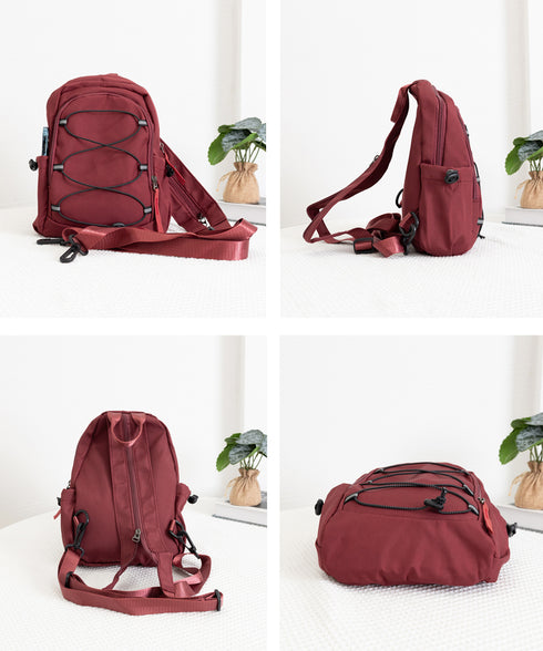 ボディバッグ ユニセックスウエストポーチ ワンショルダーバッグ 軽量 2way ナイロンバッグ アウトドア 男女兼用かばん 韓国風リュックサック カジュアルbag 77ZHONGZ-002