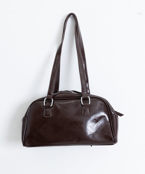 トートバッグ PUレザーバッグ ツヤ感 ハンドバッグ ロングハンドル レディース ミニボストンバッグ 2way鞄 リボン 通勤 韓国ファッション マチありBAG 77ZUNL-001