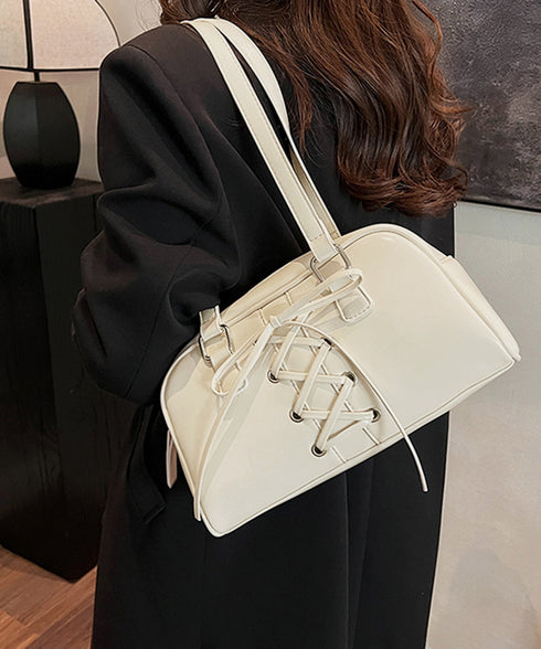 トートバッグ PUレザーバッグ ツヤ感 ハンドバッグ ロングハンドル レディース ミニボストンバッグ 2way鞄 リボン 通勤 韓国ファッション マチありBAG 77ZUNL-001