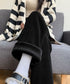 裏起毛ワイドパンツ あったかニットパンツ レディース ハイウエストイージーパンツ 裏ファーストレートパンツ厚手 暖かいロングパンツ 着やせ美脚脚長 韓国風ボトムス 80DANL-001