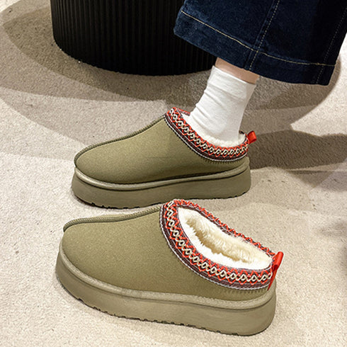 ムートンブーツ レディース ボアシューズ 暖かいファーシューズ 厚底靴 もこもこ スリッポンモカシン 歩きやすい フラットシューズ カジュアル 秋冬 防寒靴裏起毛 80DUSHI-003