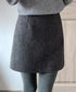 ウールライクミニタイトスカート 美脚脚長 ハイウエストスカートレディース 膝上丈Aラインスカート ウール風ショートスカート インパン裏地付きスカート 可愛い 無地 80JIY-001