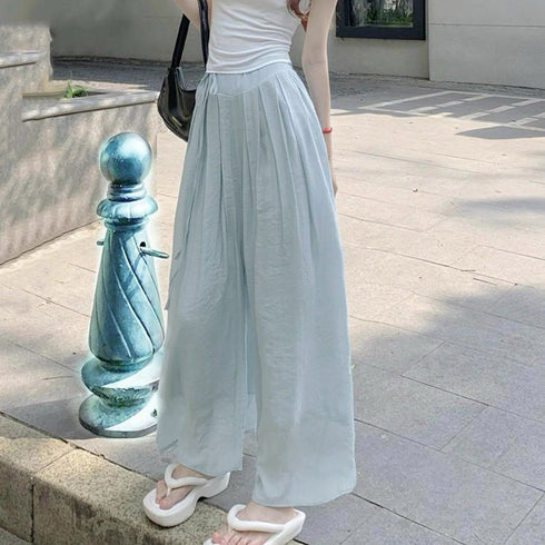 とろみパンツ レディース 綿麻スカンツ夏 ワイドパンツ 春夏秋 きれいめ ガウチョパンツ リネン ハイウエスト フレアパンツ 薄手 ロングパンツ ナチュラル 韓国 80OUML-001