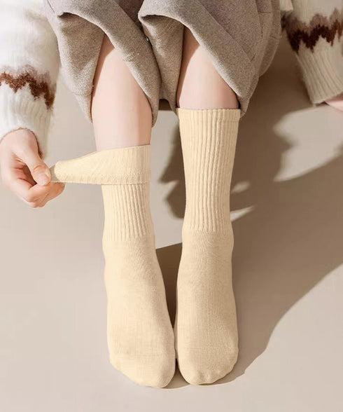 中筒靴下 ローソックス アンクルソックス 長さが選べるソックス レディース 締め付けない靴下無地 蒸れない靴下臭わない ミディアムソックス綿ポリ シンプルソックス 80QIANDA-001