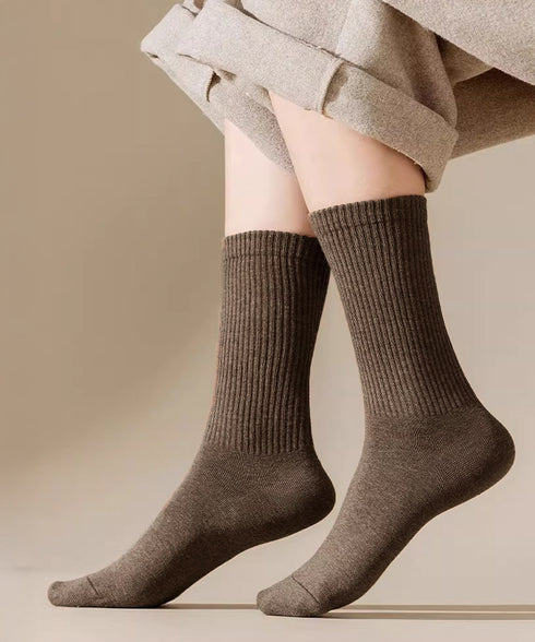 中筒靴下 ローソックス アンクルソックス 長さが選べるソックス レディース 締め付けない靴下無地 蒸れない靴下臭わない ミディアムソックス綿ポリ シンプルソックス 80QIANDA-001