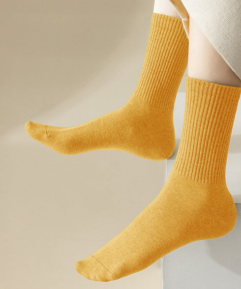 中筒靴下 ローソックス アンクルソックス 長さが選べるソックス レディース 締め付けない靴下無地 蒸れない靴下臭わない ミディアムソックス綿ポリ シンプルソックス 80QIANDA-001